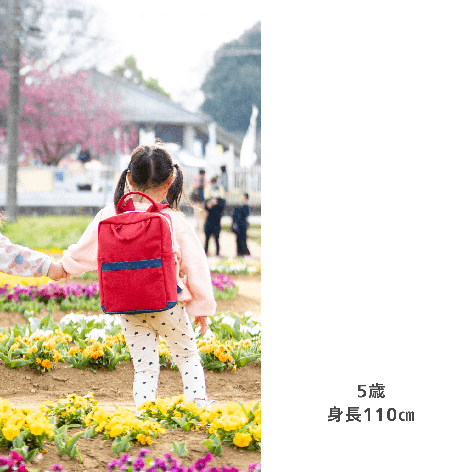 3～4歳くらいから使える！洗える帆布×岡山産デニムのキッズリュック＊マスタード | 9枚目