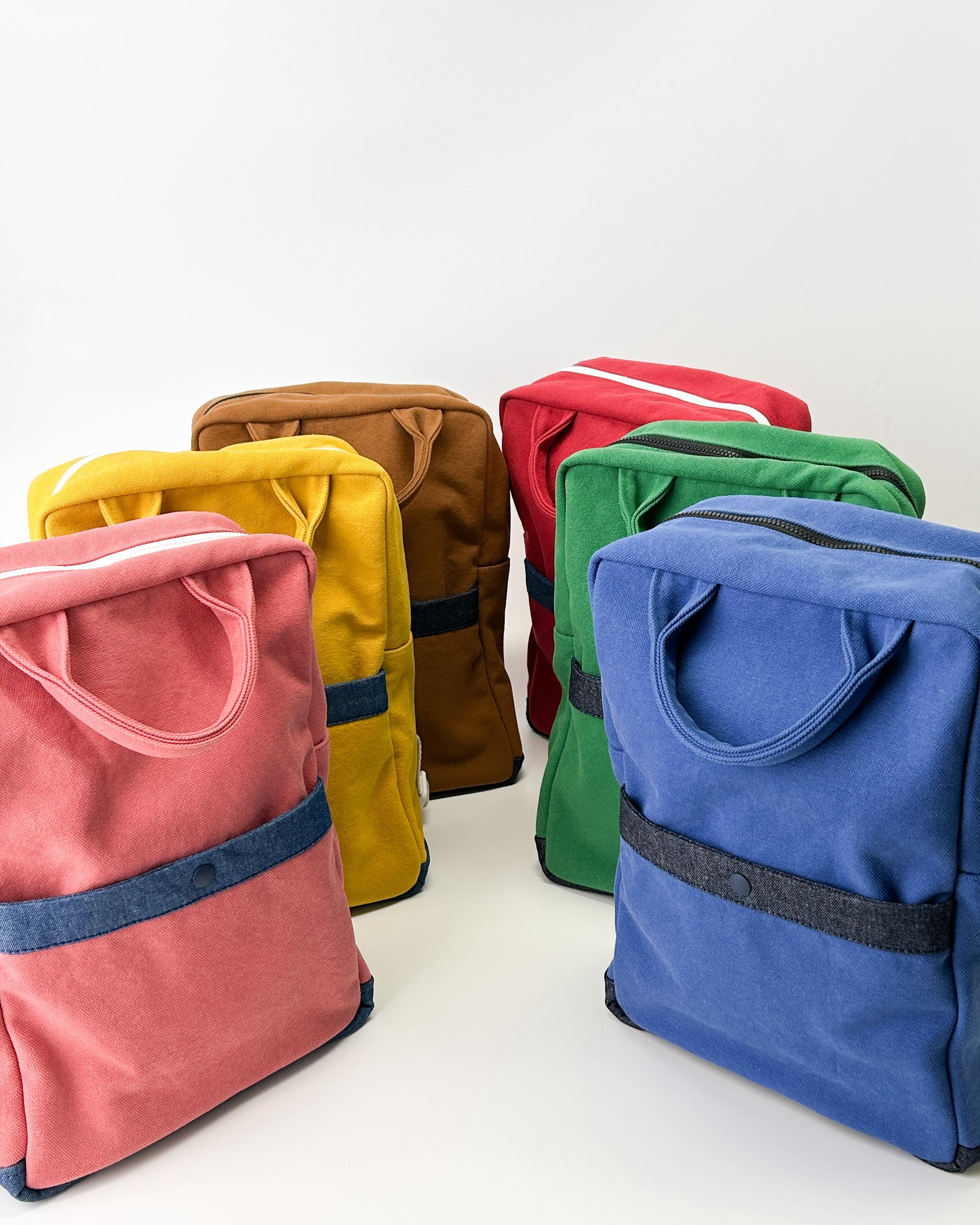 3～4歳くらいから使える！洗える帆布×岡山産デニムのキッズリュック＊ピンク | 8枚目